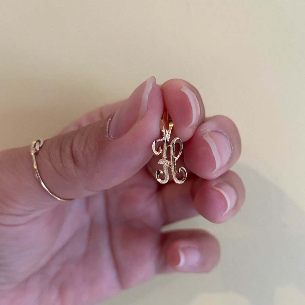 Vintage Gold “H” Charm